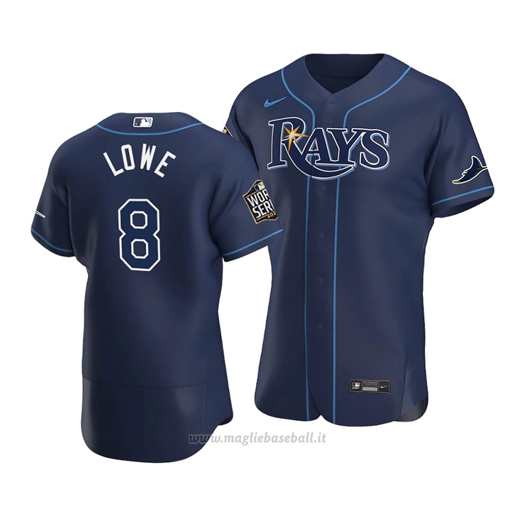 Maglia Baseball Uomo Tampa Bay Rays Brandon Lowe Autentico Alternato 2020 Blu